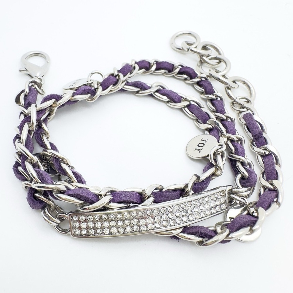 Premier Designs Playful Purple &‎ Silver Wrap Bracelet